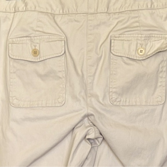 Talbots Heritage Khaki Sailor Pants Wide-Leg Trousers 6 Button Stretch Sz 6P - Picture 7 of 12